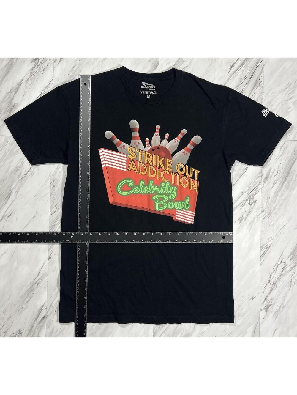 In N Out Strike Out Addiction Celebrity Bowl Shirt Mens M #9